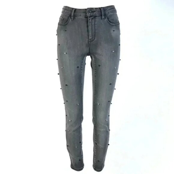 🌟R jeans  skinny pearl embellished ankle length 28x29 - Picture 1 of 11